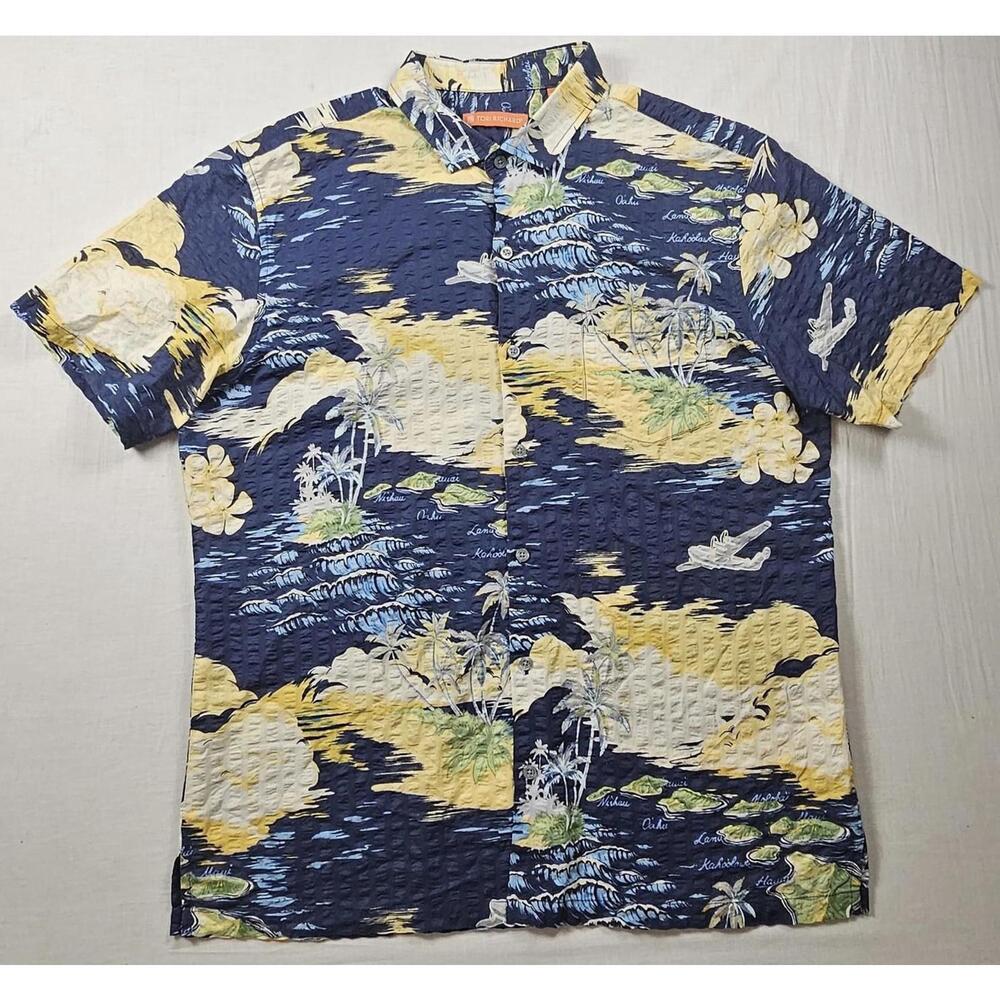 Tori Richards Men’s Large‎ Cotton Lawn Hawaiian Short Sleeve Button Down